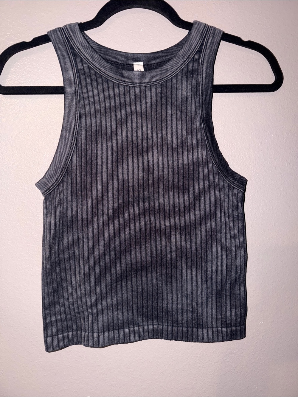 Zenana Outfitters Charcoal Ribbed Tank Top